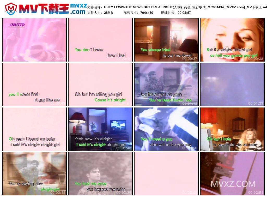 HUEY LEWIS-THE NEWS BUT IT S ALRIGHT(人物)_英语_流行歌曲_MC801434